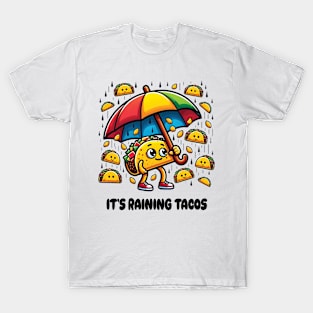 Its Raining Tacos Funny Cinco De Mayo Mexican Tacos Tuesday Bright Boy Girl Men Women Gift T-Shirt